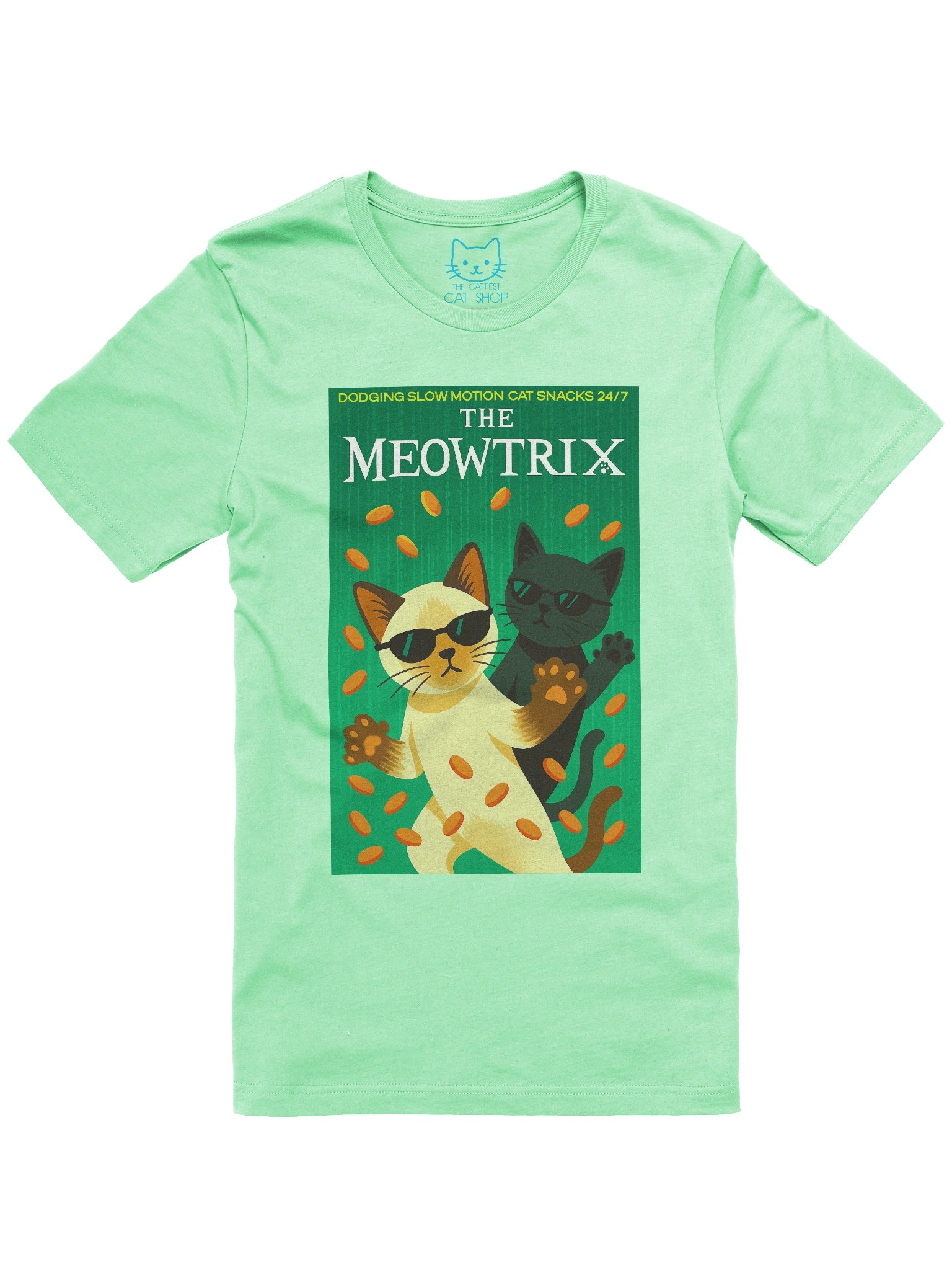 The Meowtrix Film Parody Cat Snacks Concert Tee Fit Unisex T-Shirt product image (73)