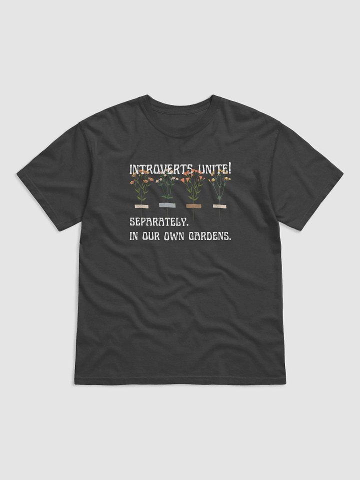 Hand-drawn funny sarcastic gardening introvert dark T-shirt product image (2)