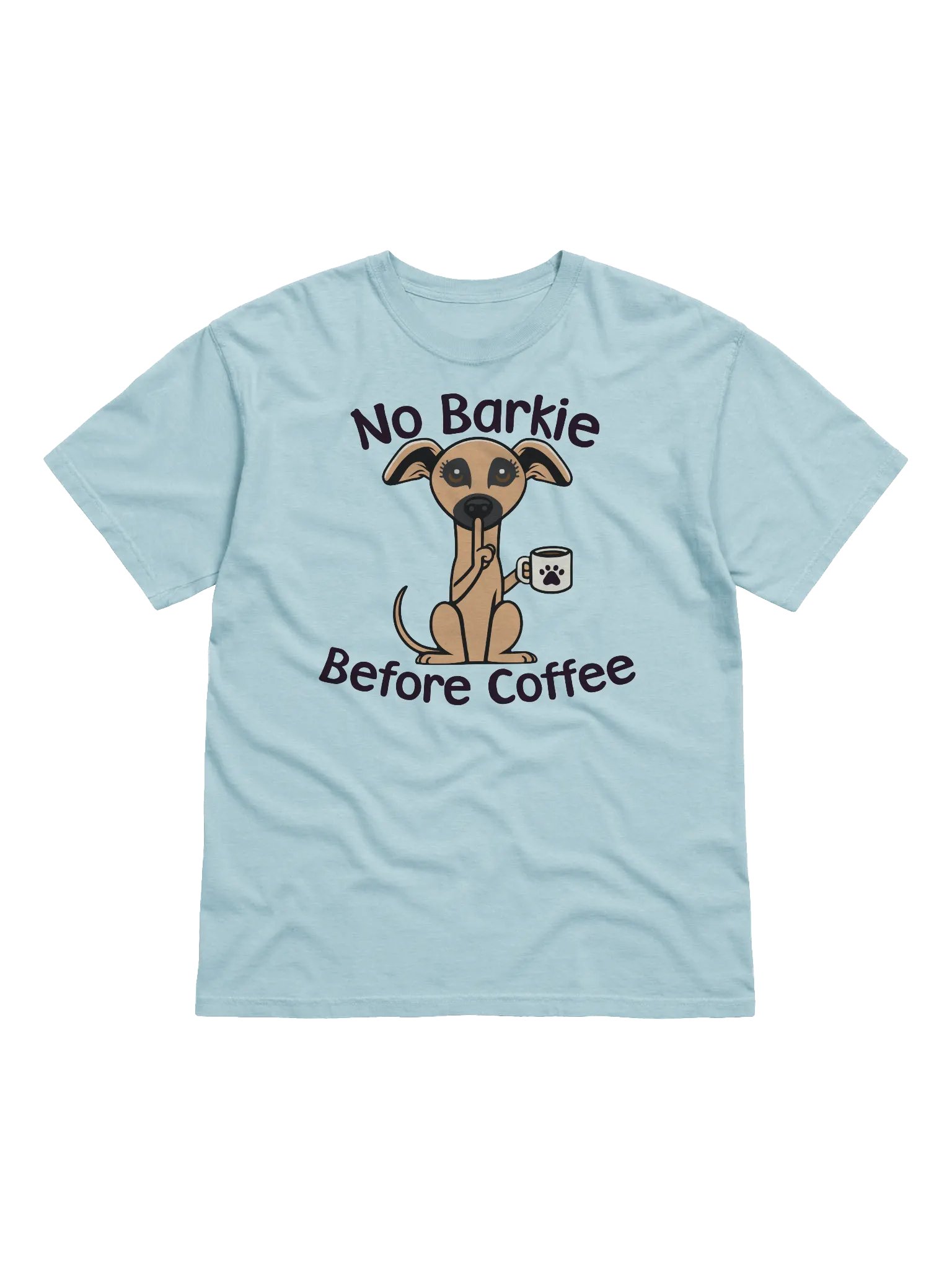 No Barkie Before Coffee Little Brown Dog - Tee product image (1)