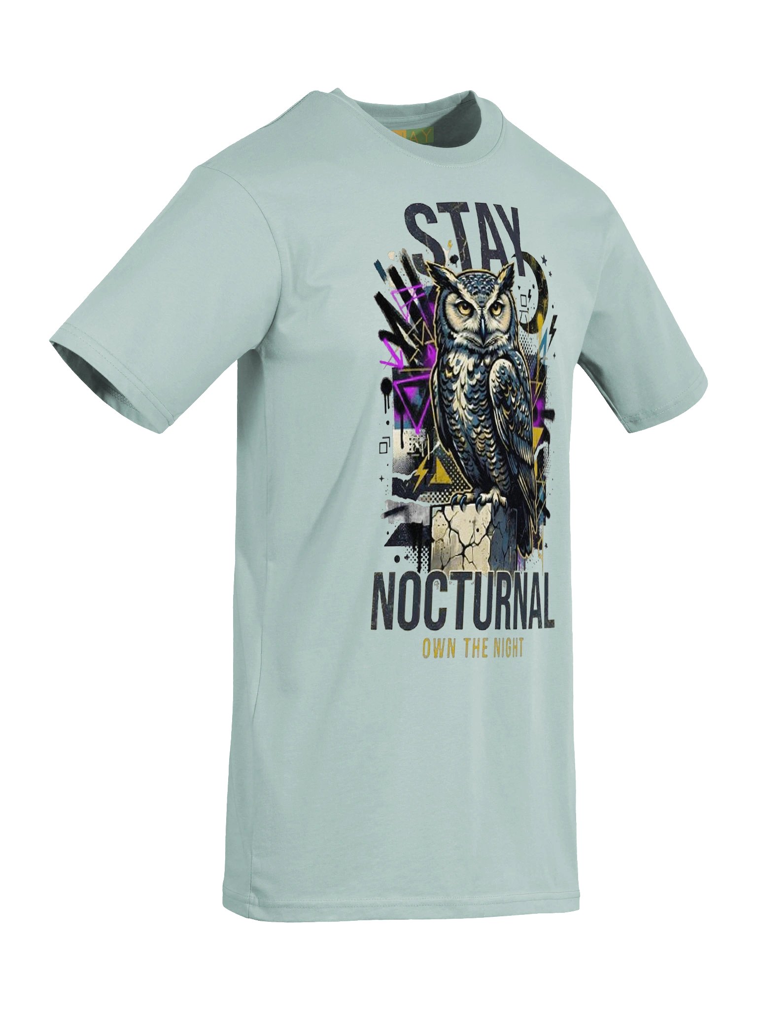 Stay Nocturnal Owl Grunge Graphic Premium Heavyweight Tee product image (24)