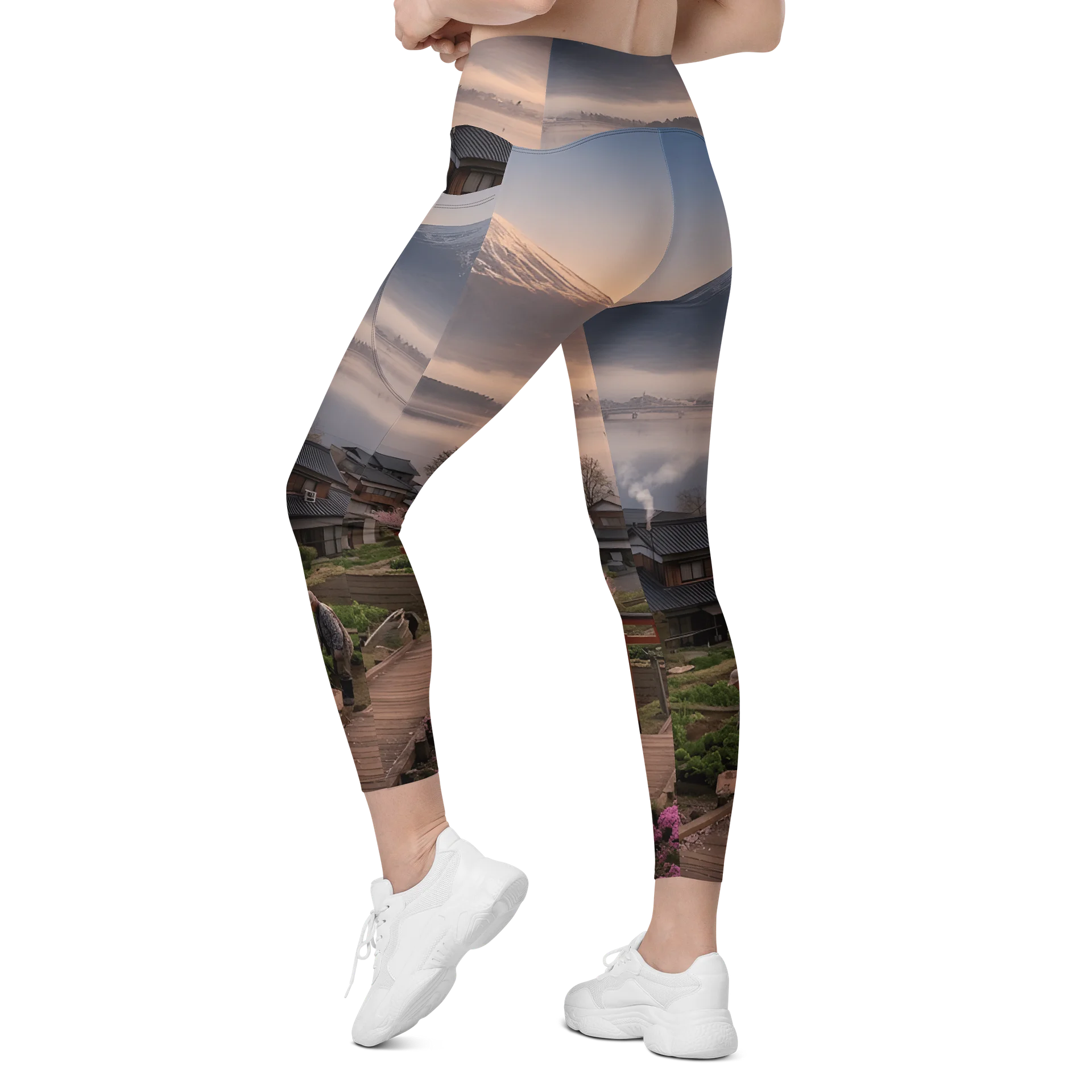Mount Fuji High-Waisted Leggings with Pockets | UPF 50+ product image (9)