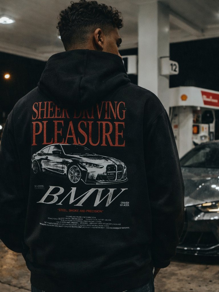 Sheer Driving Pleasure Hoodie - BLACK product image (1)