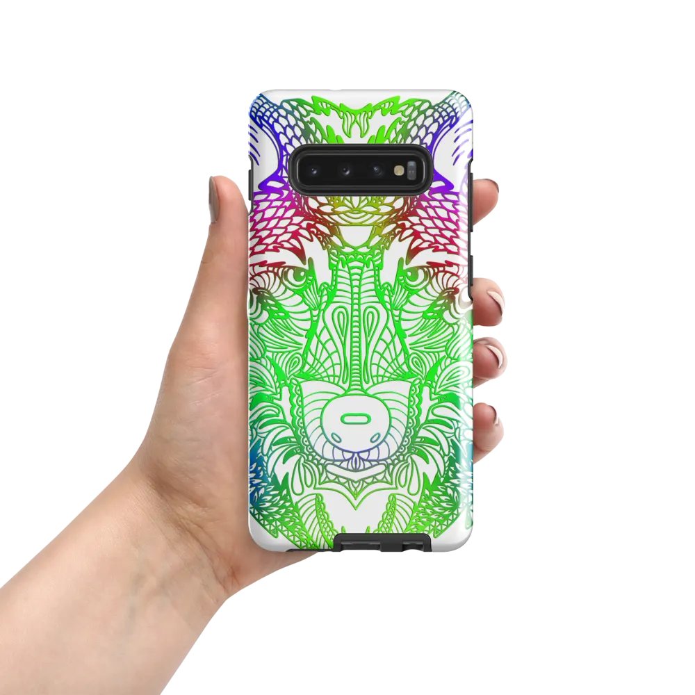 Wolf Head Green Mandala Phone Case product image (2)