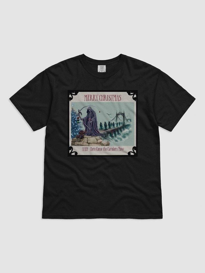 Grim Reaper Merry Christmas – Aah! the Carolers Graphic Tee product image (1)
