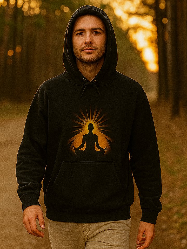 Sudadera con Capucha "Sun Salutation" – Diseño Yoga (Fleece Premium) product image (2)
