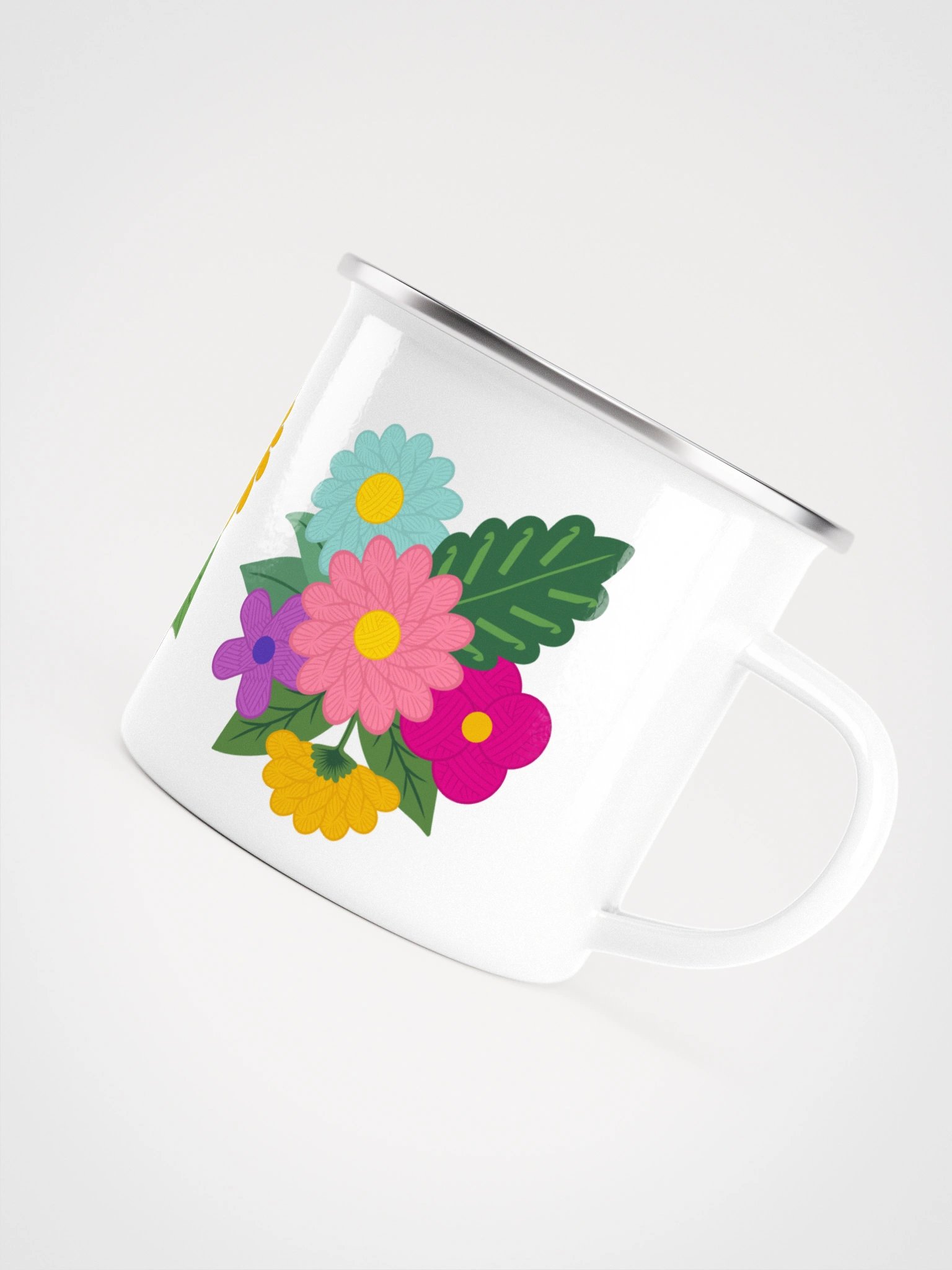 Floral Yarn Enamel Mug product image (5)