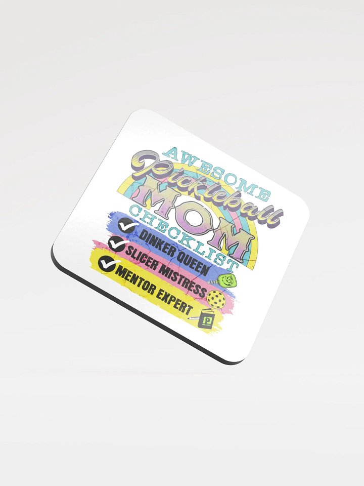 Mom Checklist Pickleball Cork Coaster product image (2)