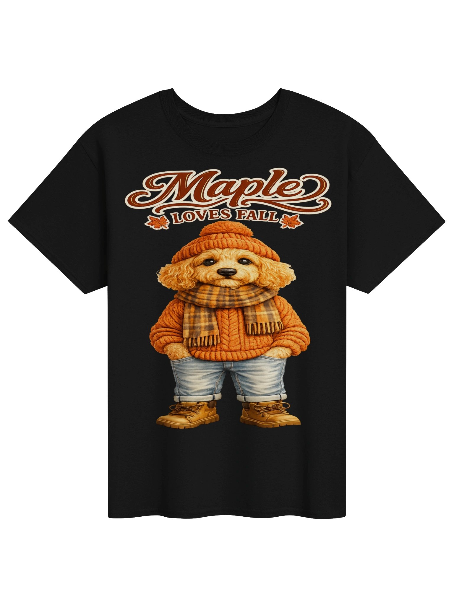 Maple Loves Fall Dog Adult tee product image (1)