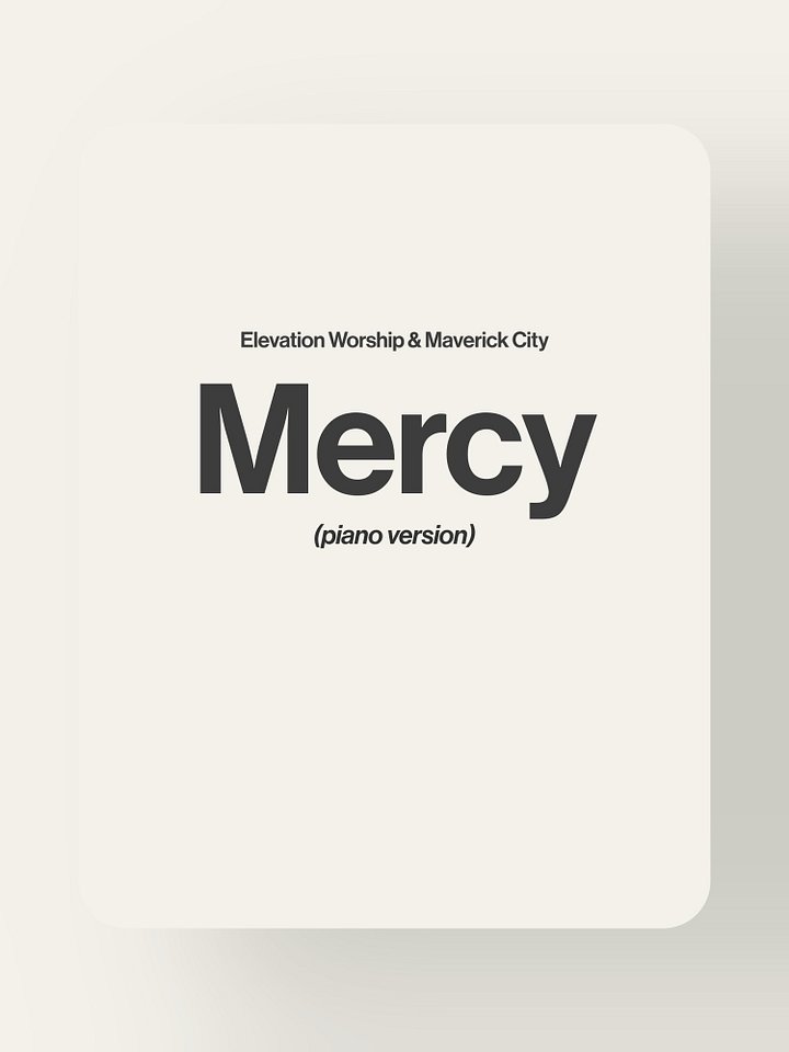 Mercy - Elevation Worship & Maverick City product image (1)