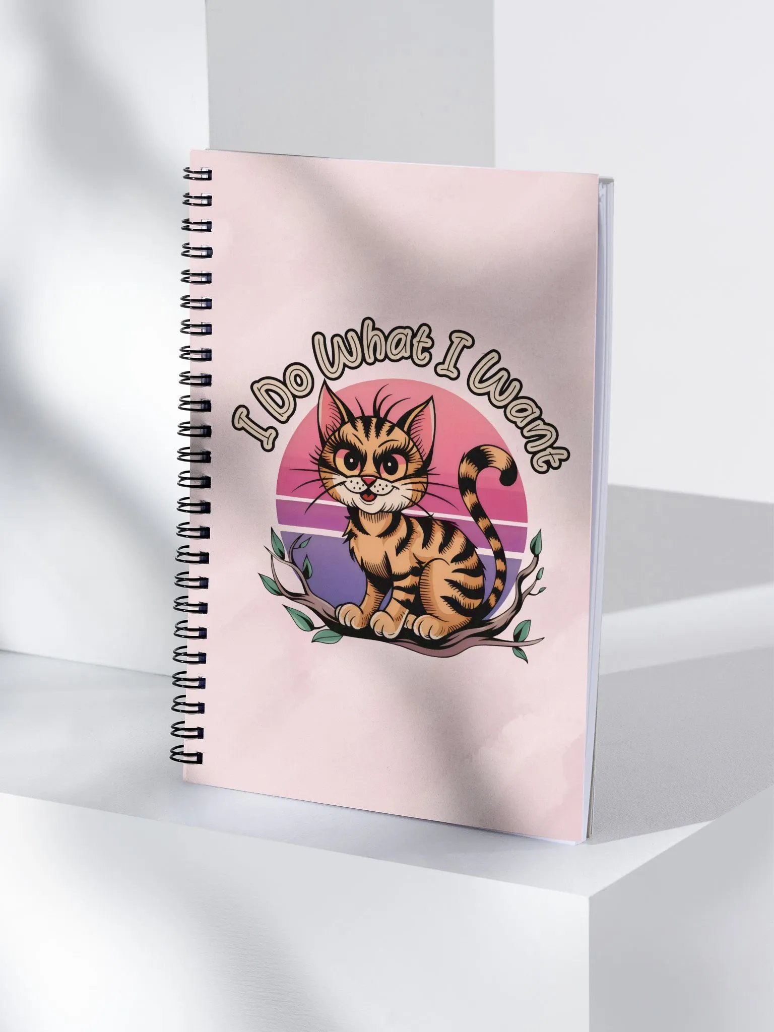 Mischievous Cat 'I Do What I Want' Spiral Notebook product image (4)