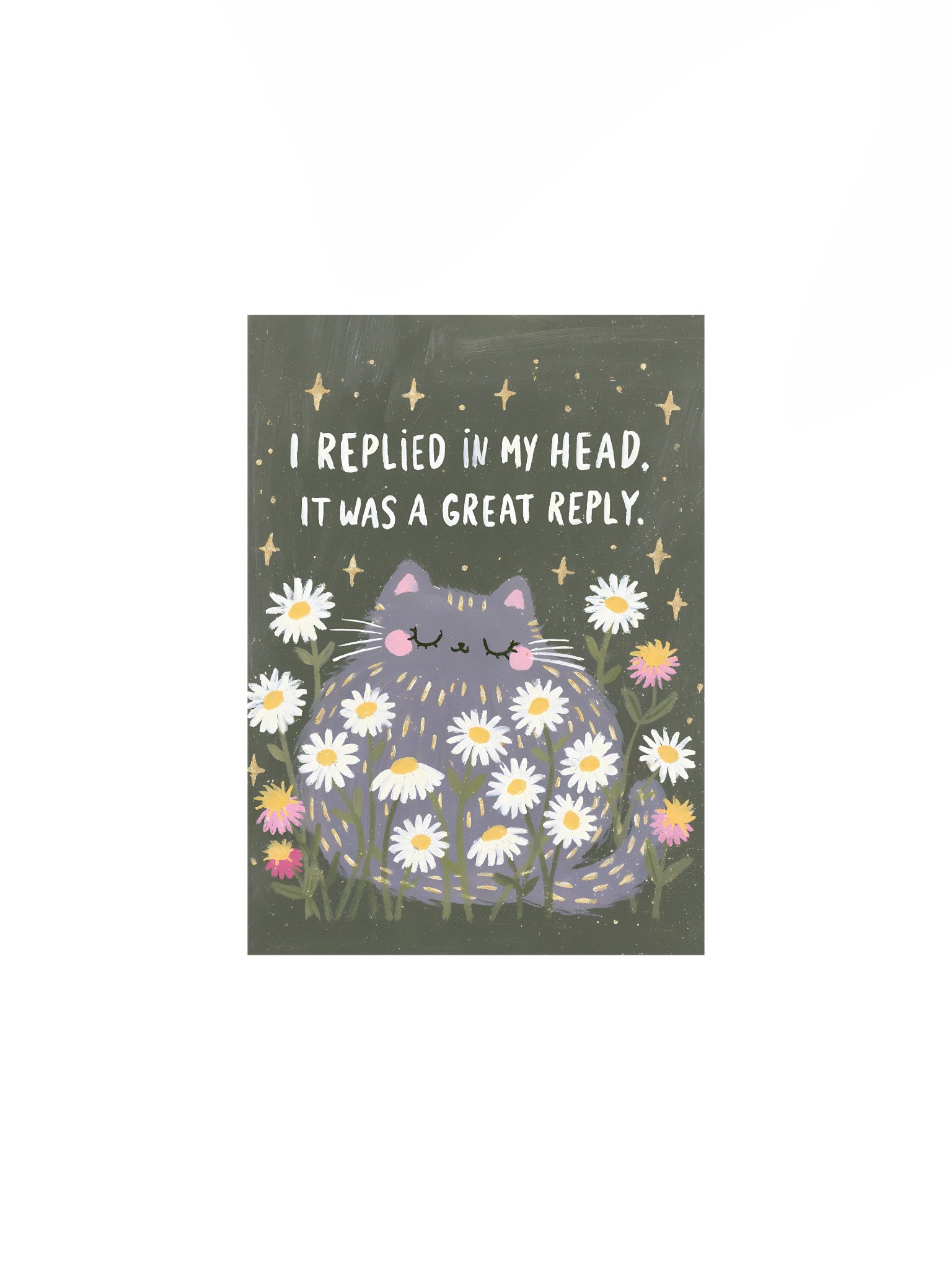 I Replied in My Head Cat Poster product image (4)