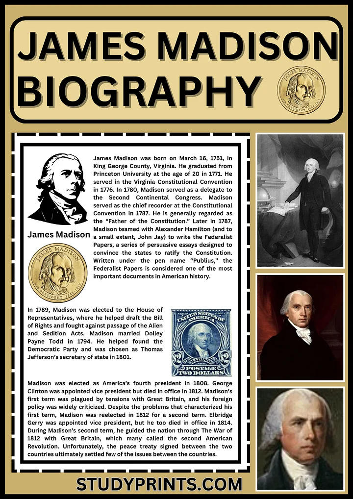 James Madison Biography pdf product image (1)