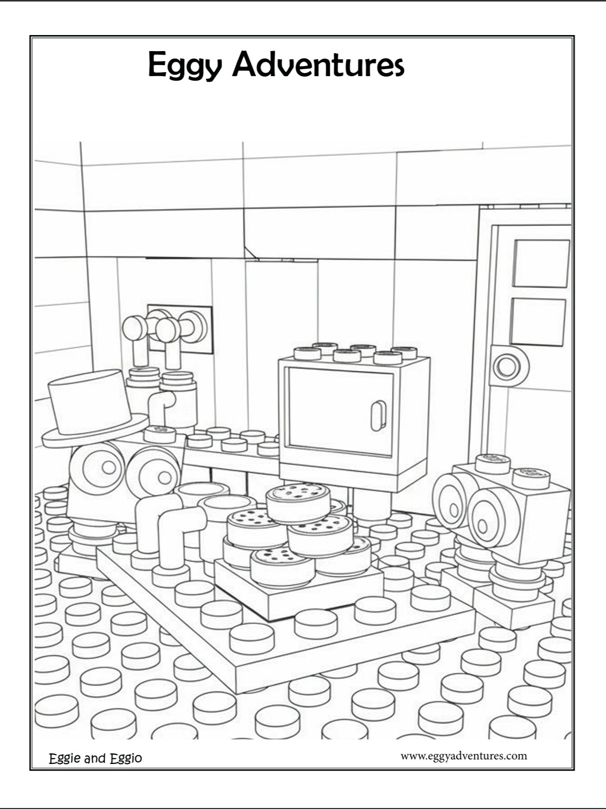 Eggy Adventures FREE colouring page download (1 page) product image (1)