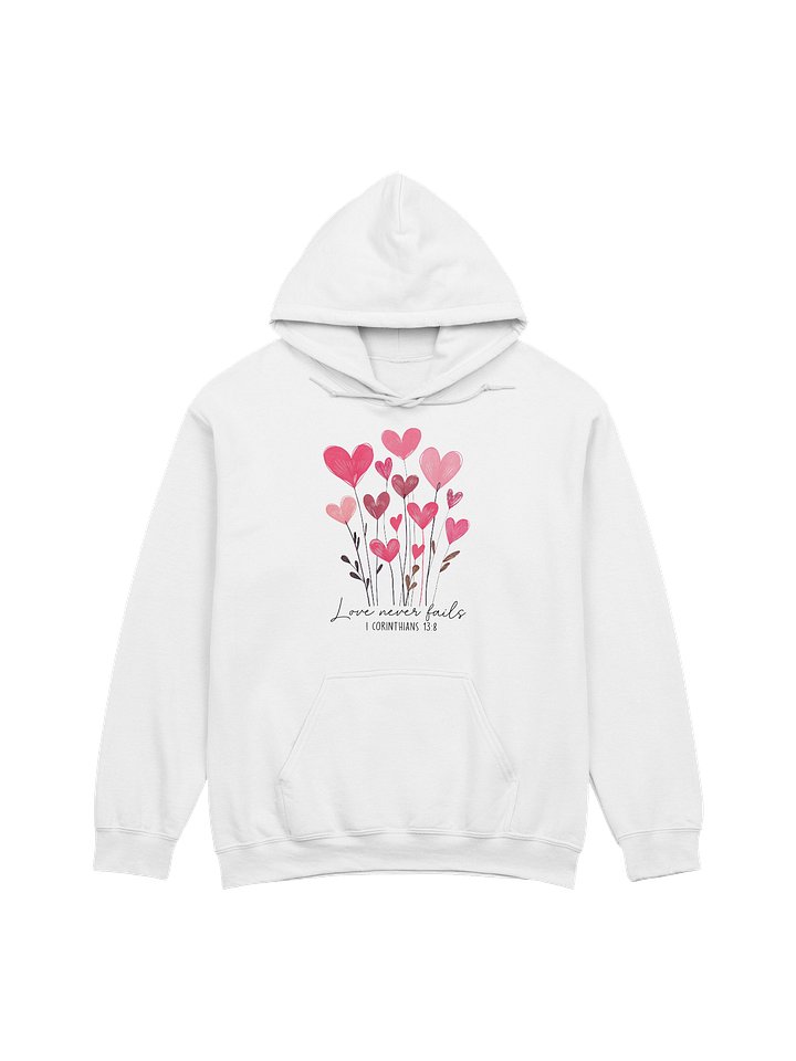 Love Never Fails Floral Hearts Hoodie product image (5)