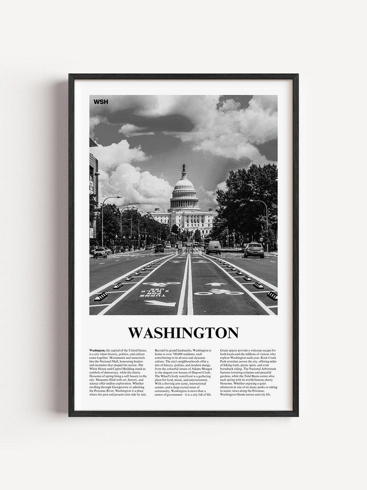 Washington 01 Newspaper Poster | Framed product image (1)