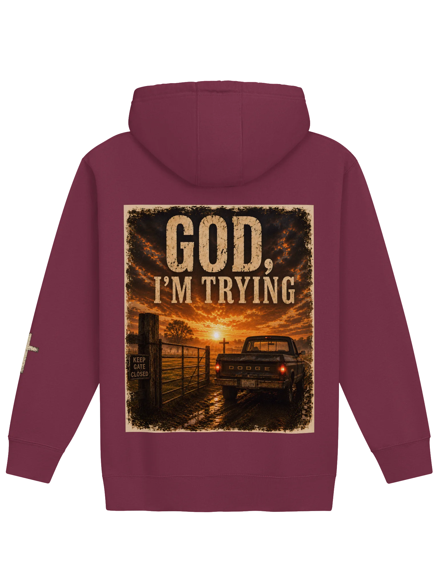 God, I'm Trying Premium Hoodie product image (10)