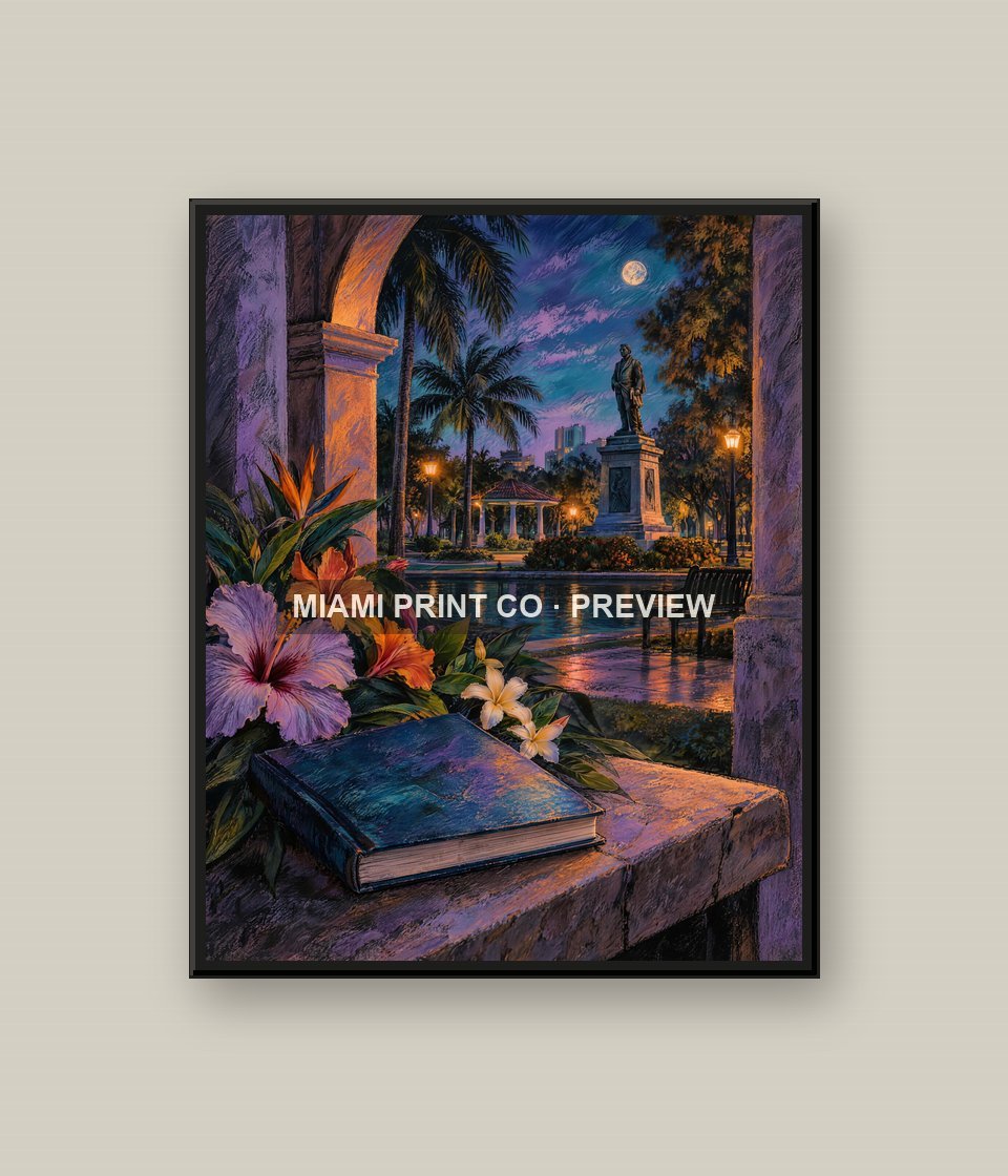 Rubén Darío Garden | Framed Art Print product image (1)