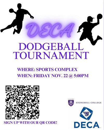 If you can dodge a wrench you can dodge a ball! Join us for our DECA dodgeball tournament November 22nd! See you then!