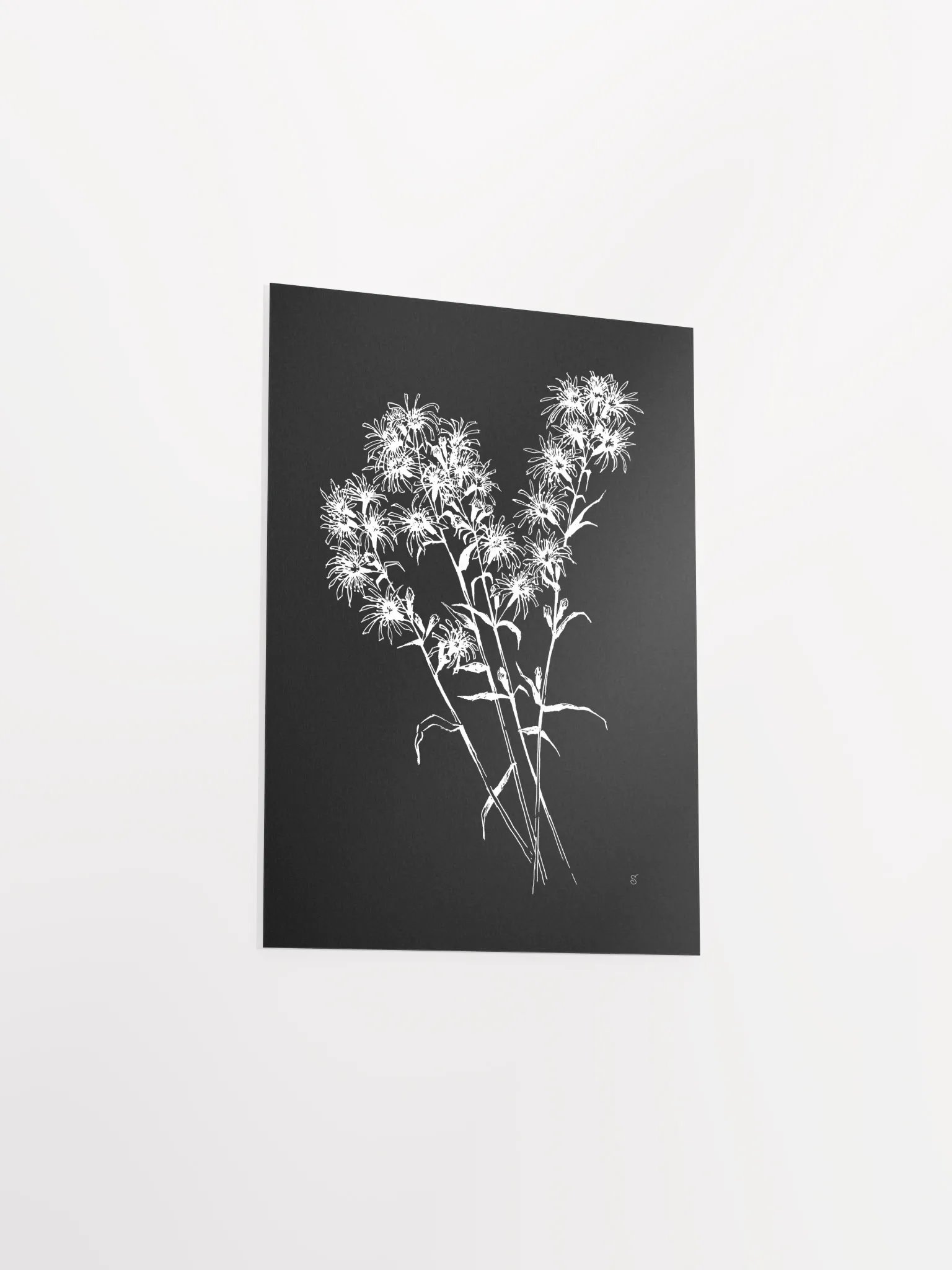 Spiky Blossom Delight Poster - Bouquet Flowers Dark product image (3)
