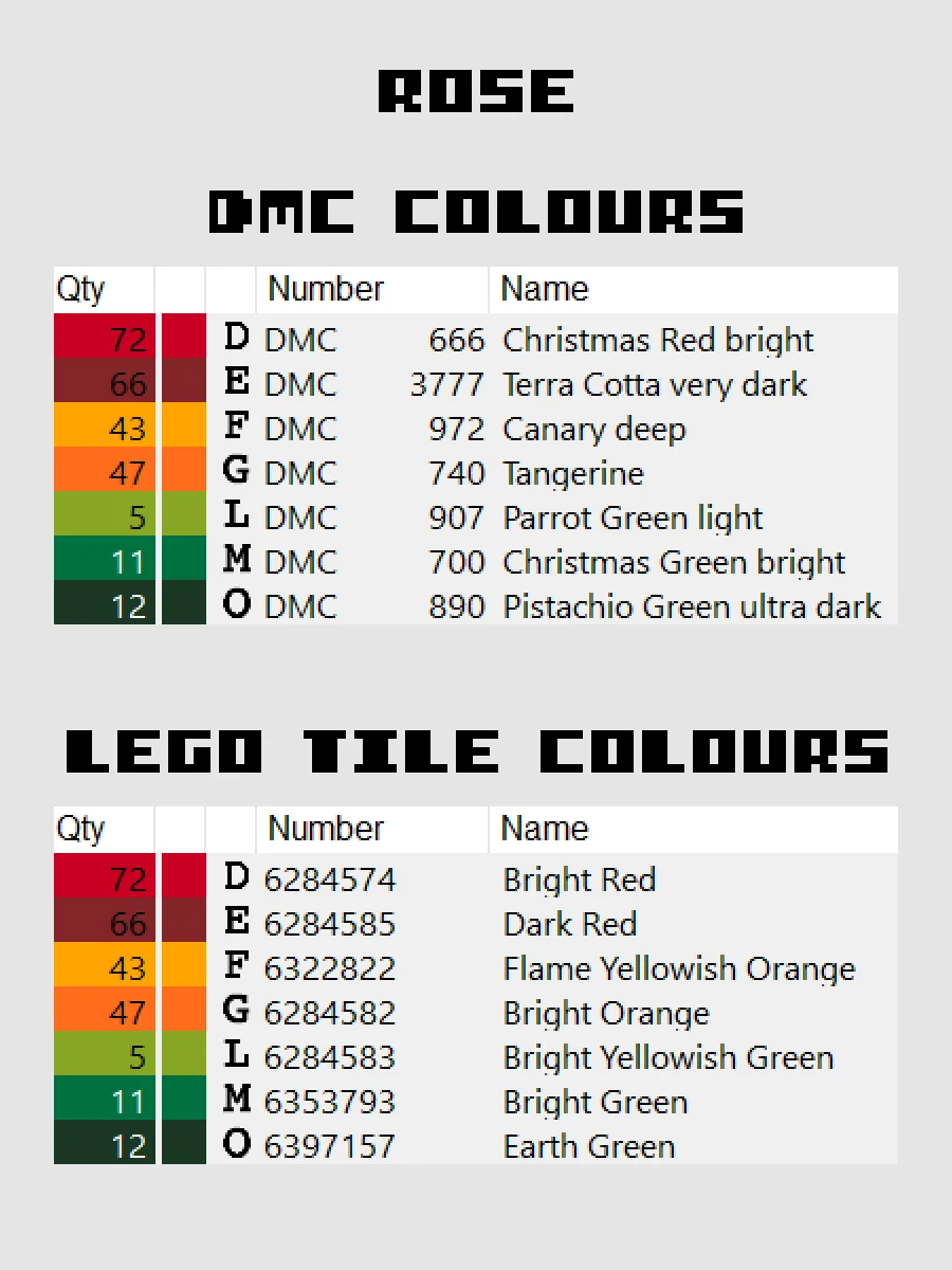 Rose Pixel Art product image (4)