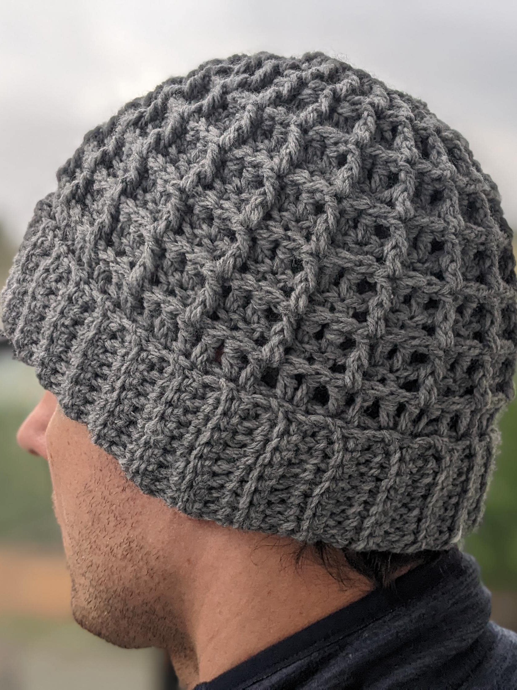 Crochet Waffle Men's Hat Pattern product image (1)