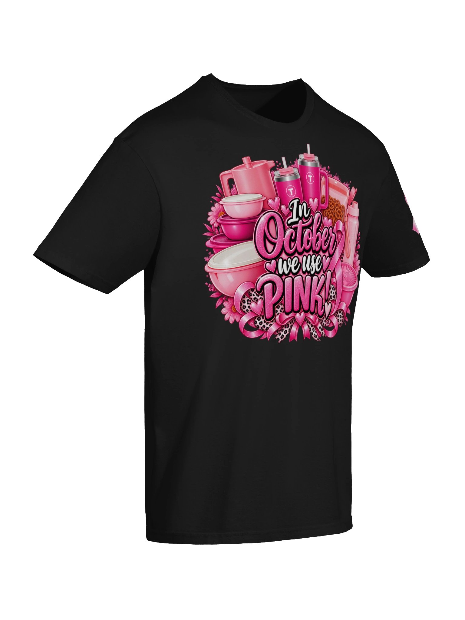 Breast Cancer Awareness Tupperware Tee (Includes left sleeve design) product image (41)