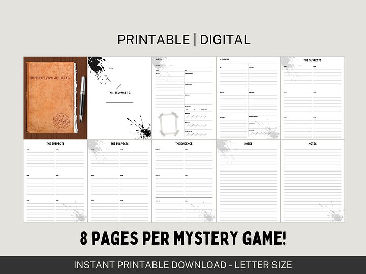 Digital Mystery Party Detective Logbook product image (2)