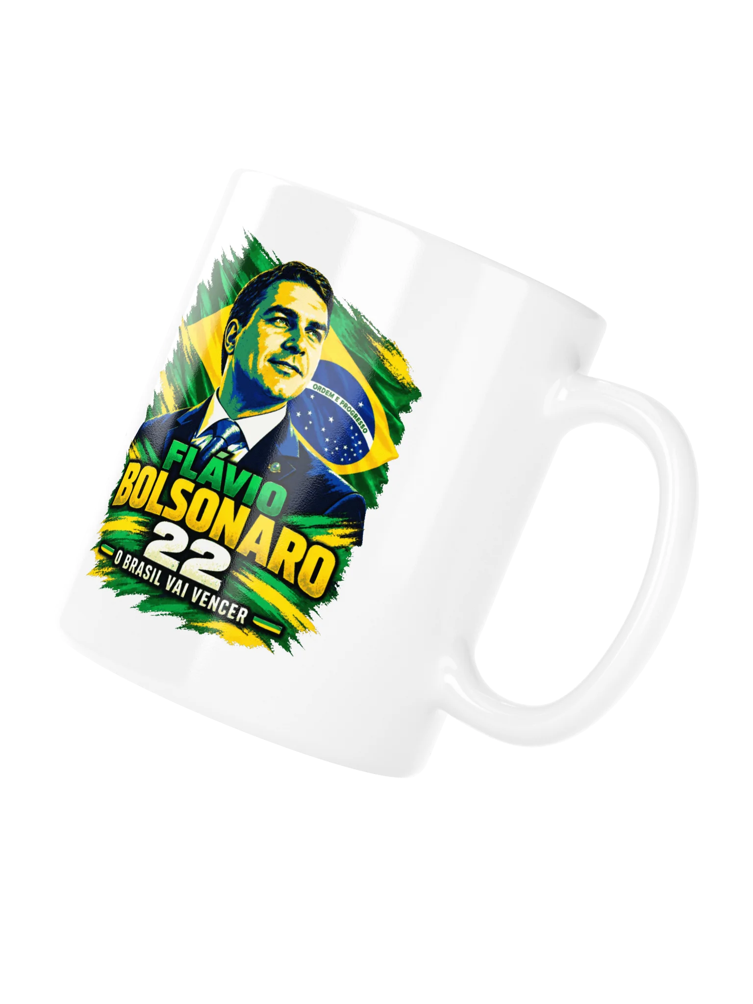 Flávio Bolsonaro 22 - "O Brasil Vai Vencer" mug product image (11)