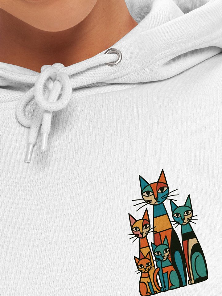 Whimsical Feline Mosaic Hoodie product image (2)