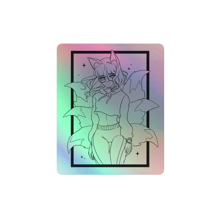 clvrfx kitsune holo sticker product image (2)