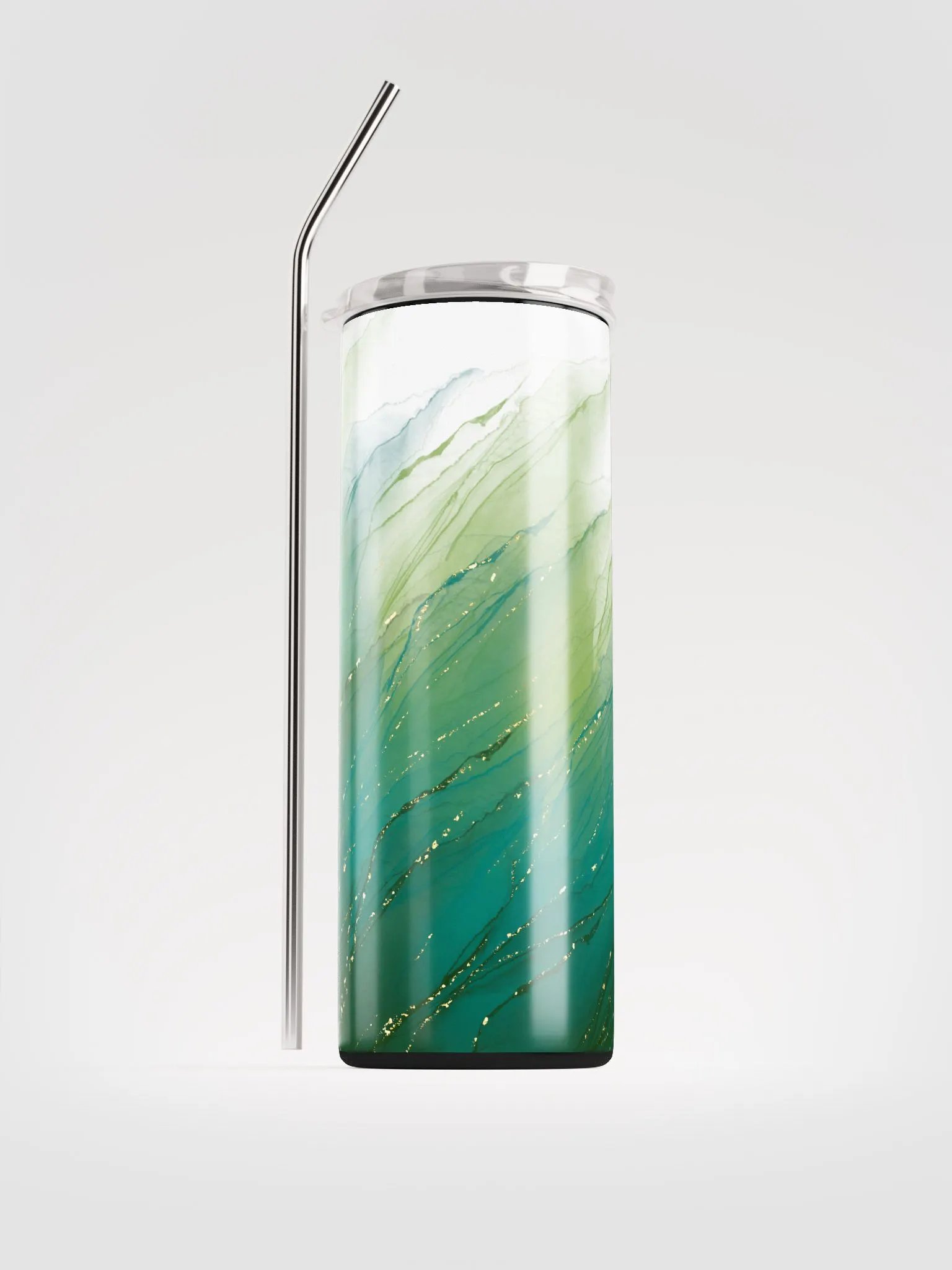 Enchanted Emerald: Green Gold Whispers Tumbler product image (1)