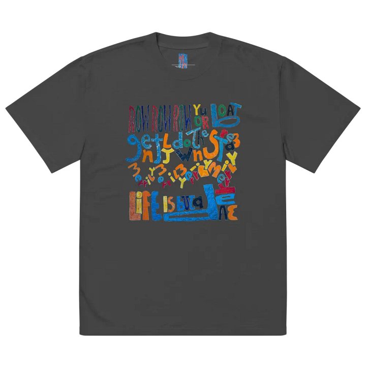 Row Row Row Your Boat Premium Oversized Faded T-Shirt (front-side print) product image (2)
