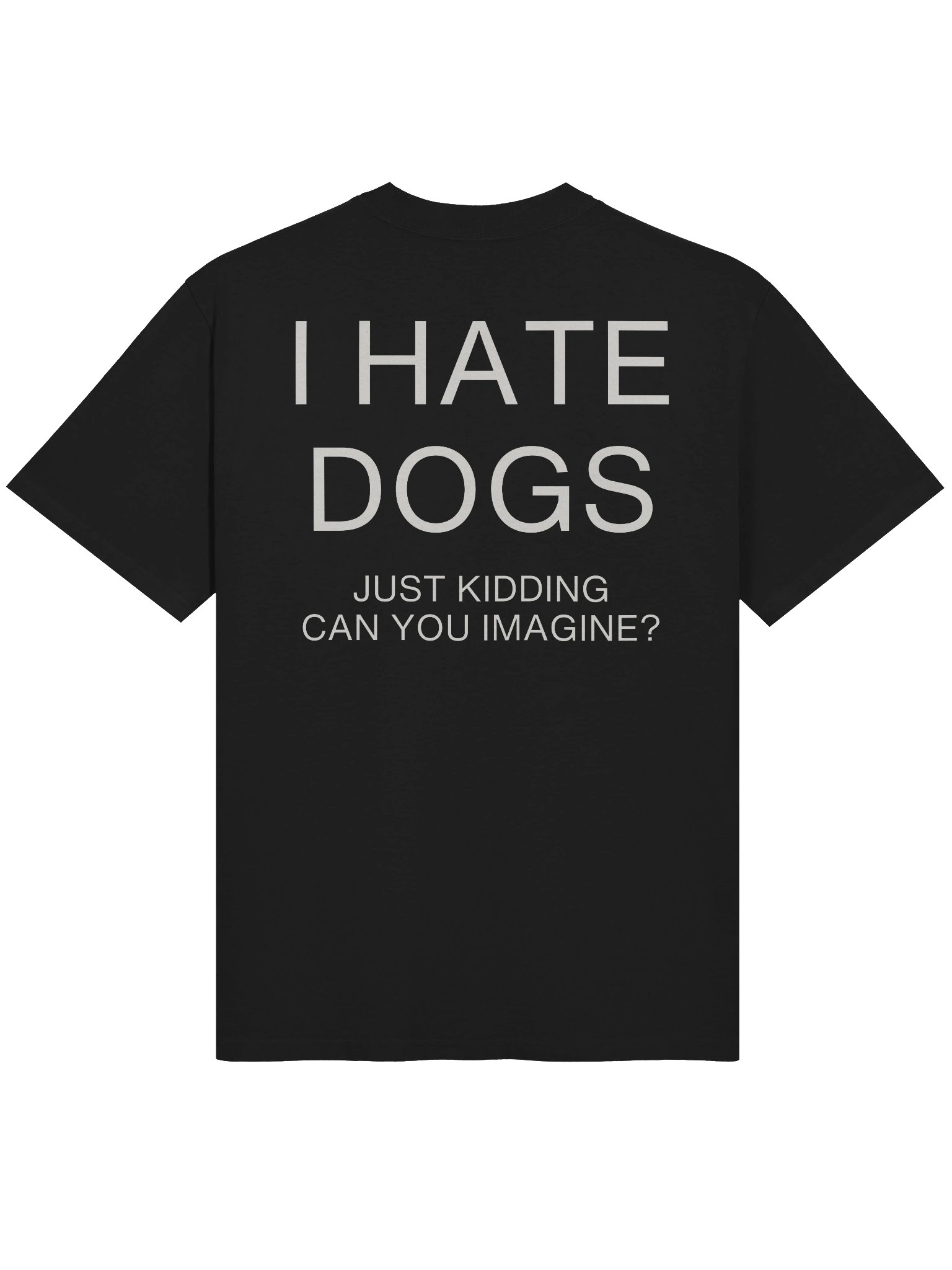 I HATE DOGS // Oversized Faded Tee // BLACK product image (1)
