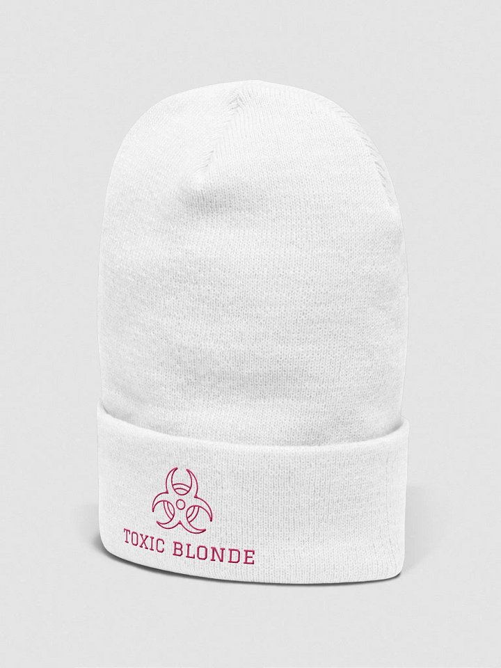 Toxic Blonde Logo Beanie - White product image (1)