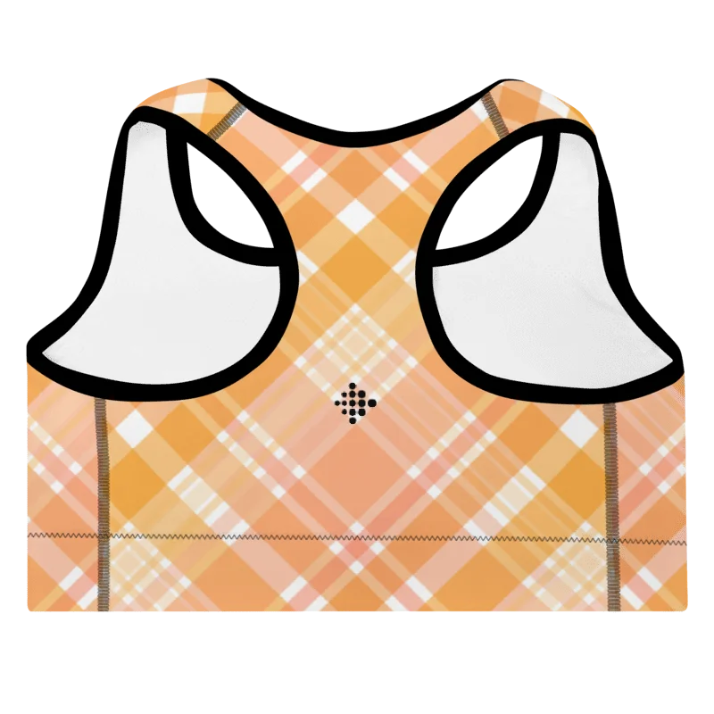 Sunset Plaid Delight Sports Bra product image (4)