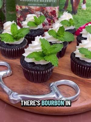 You can’t go wrong with my Chocolate Mint Julep Cupcakes for a #kentuckyderby party. 😍🌹🐎 Get the full recipe on my website - link in bio!  #derbyparty #mintjulep #bourbon #bourbonrecipes @kentuckyderby 