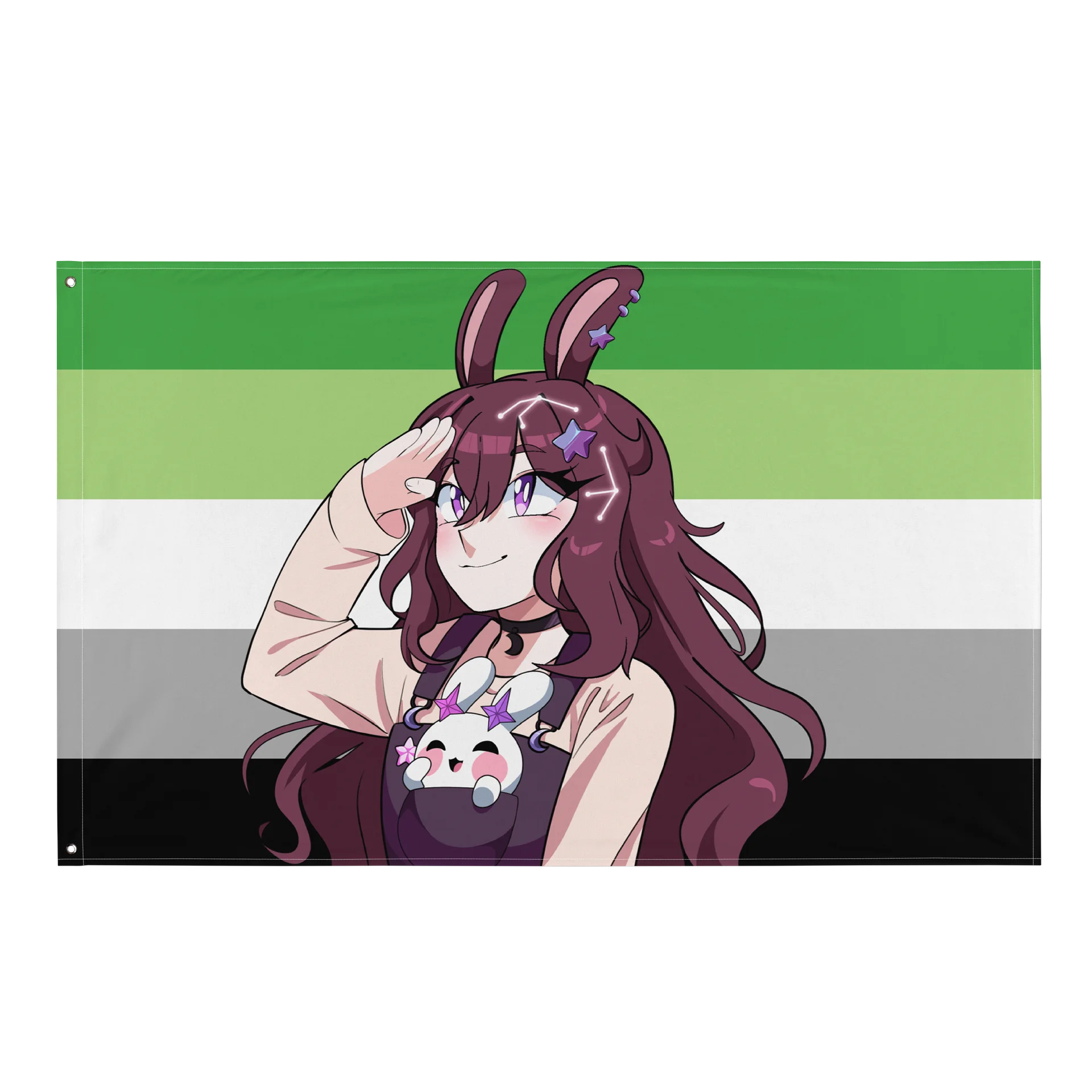 Aromantic Pride Flag - featuring Yuwuna! product image (1)