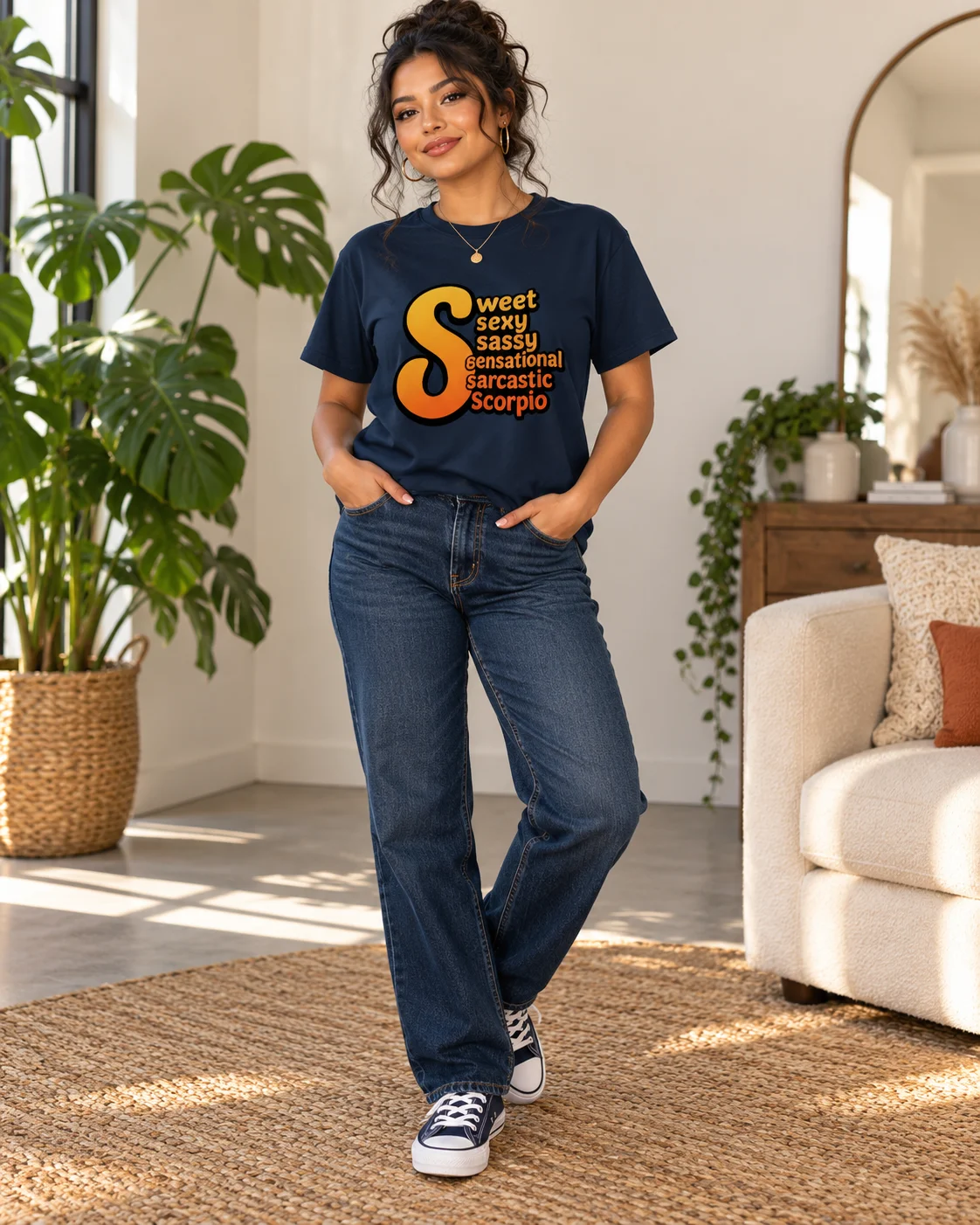 Sweet Sexy Sassy Scorpio T-Shirt | Retro Zodiac Graphic Tee Scorpio Birthday Gift product image (1)