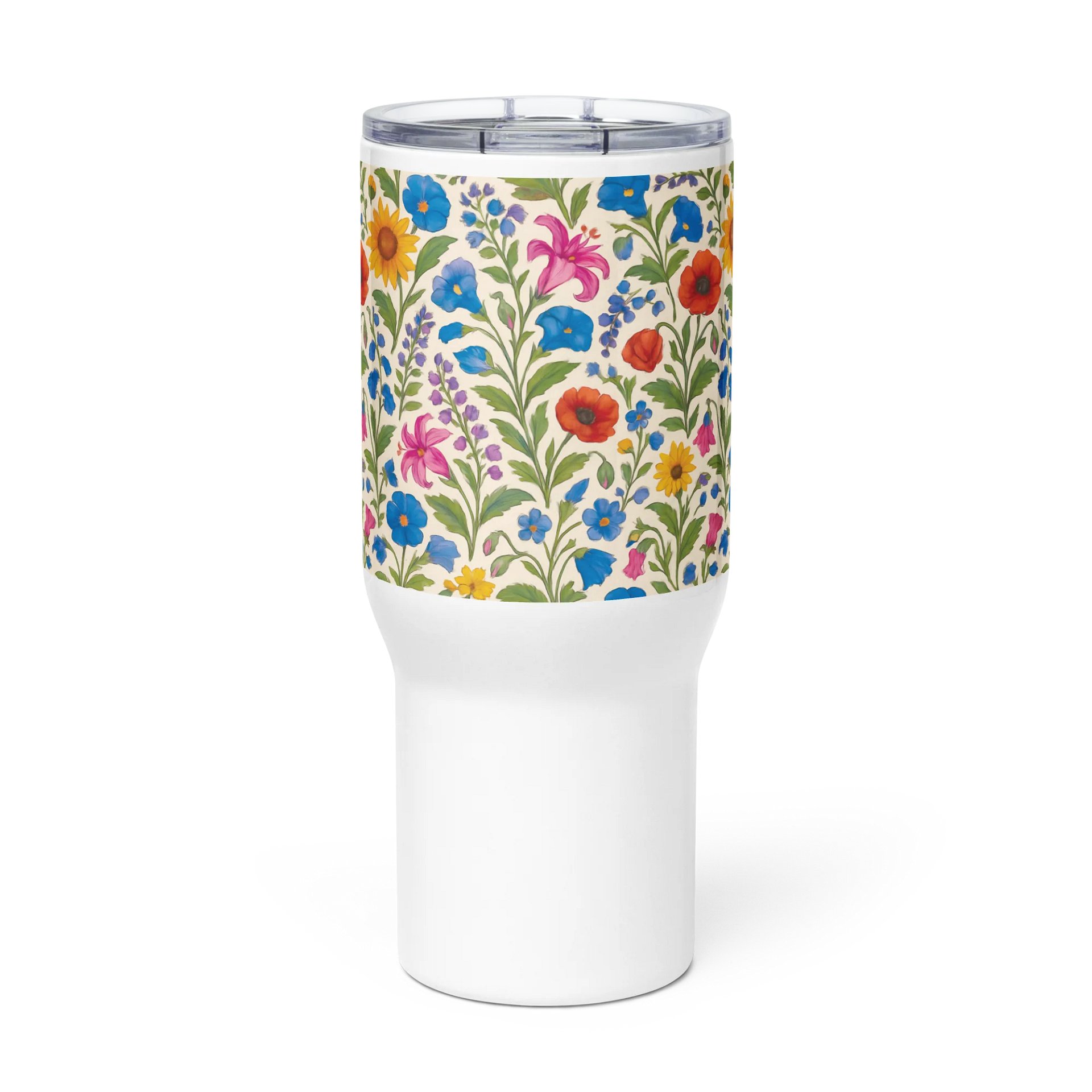 Medieval Floral Stainless Steel Travel Tumbler with Handle product image (2)