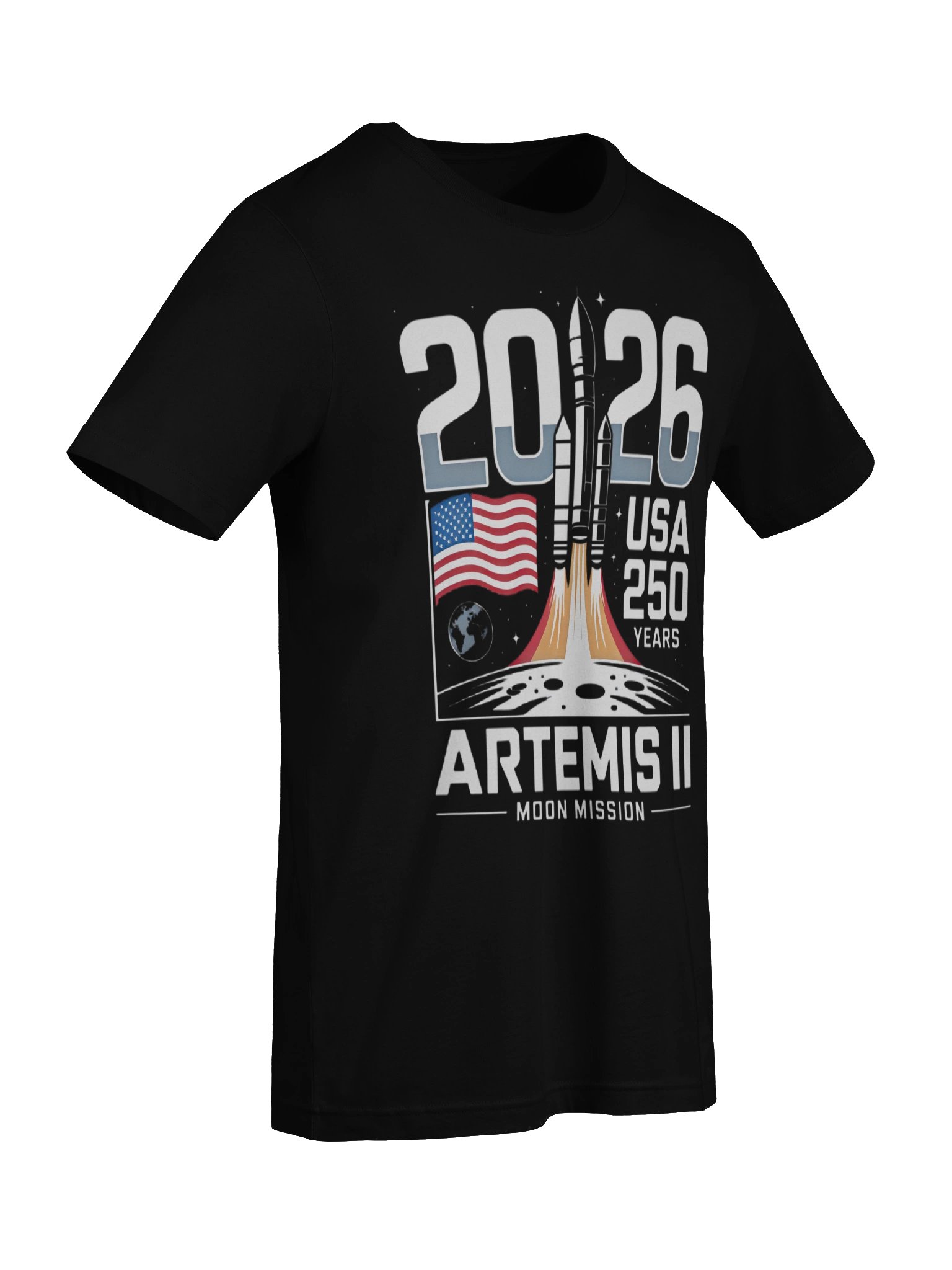 2026 250 Years Artemis II Launch Back to The Moon Mission Supersoft T-shirt product image (78)