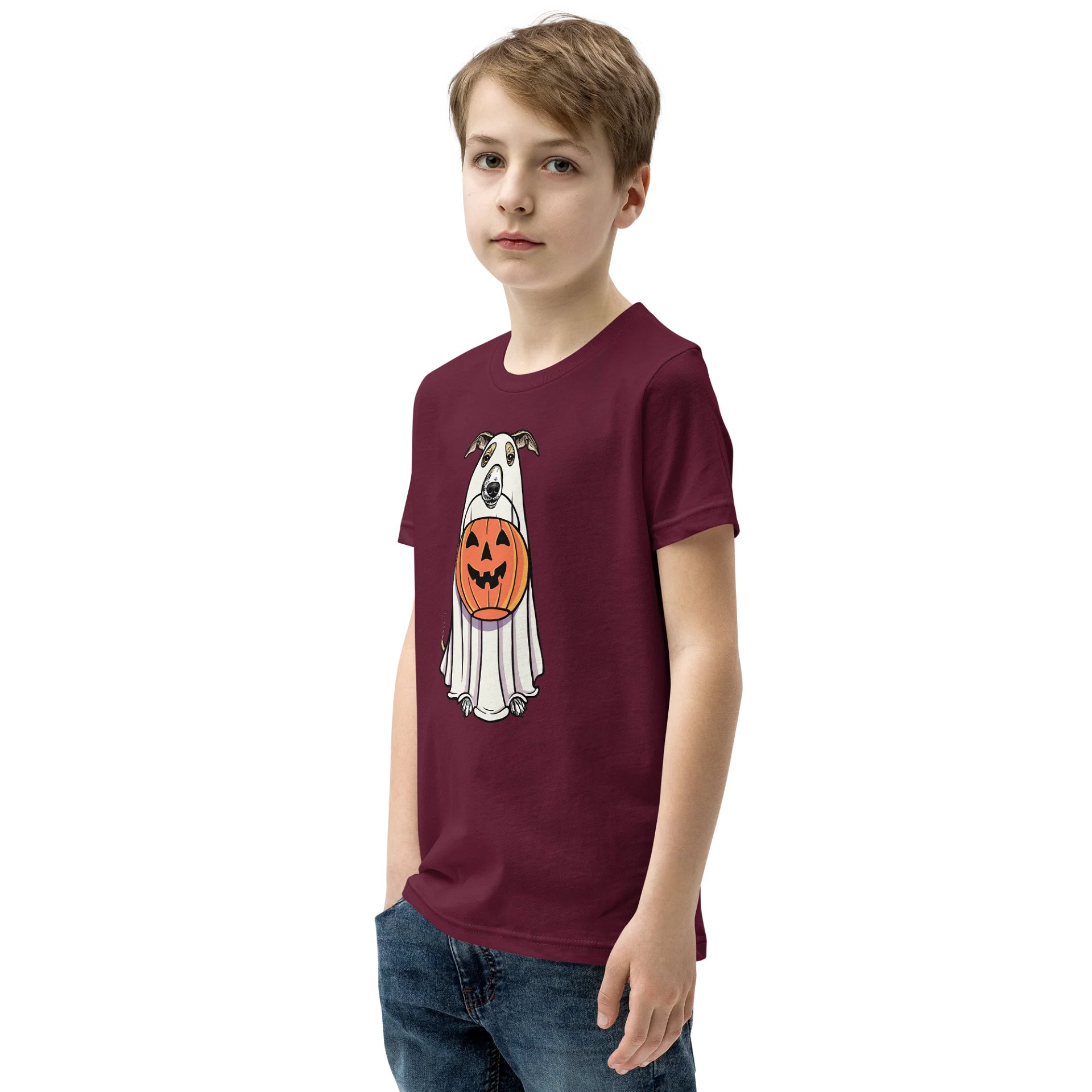 Halloween Italian Greyhound(Fawn) Youth T-Shirt product image (4)
