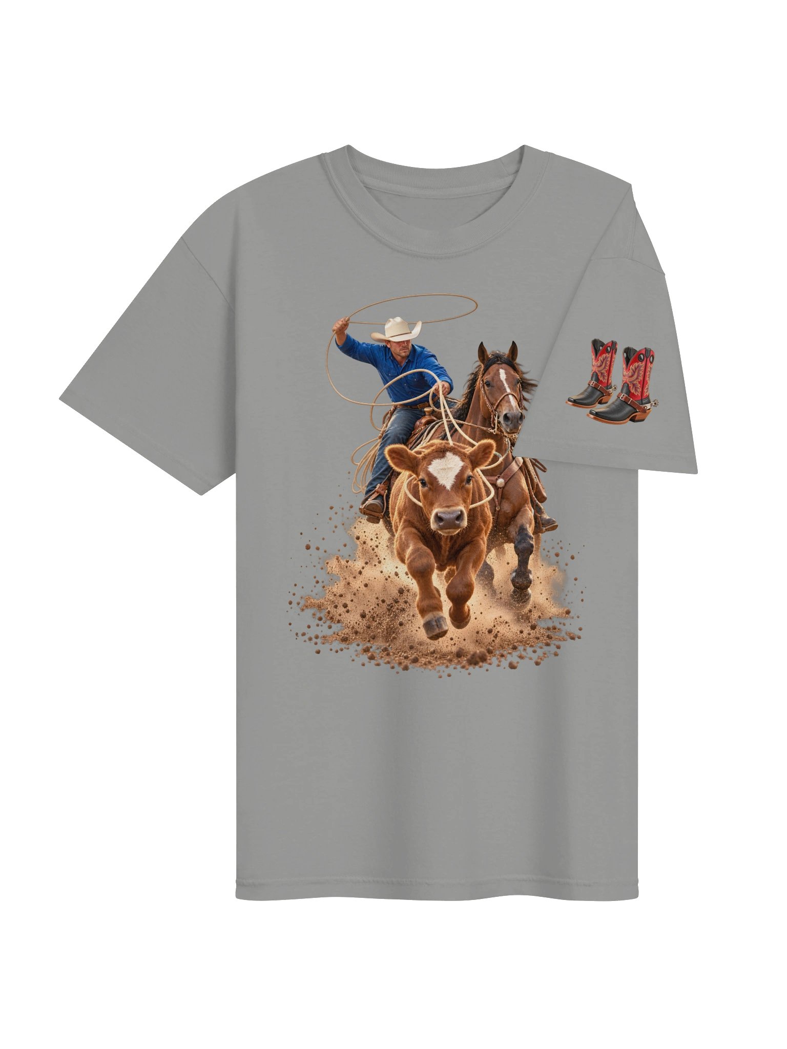 Calf Roping Catch & Dismount T-Shirt | BROKEN RODEO™ product image (150)