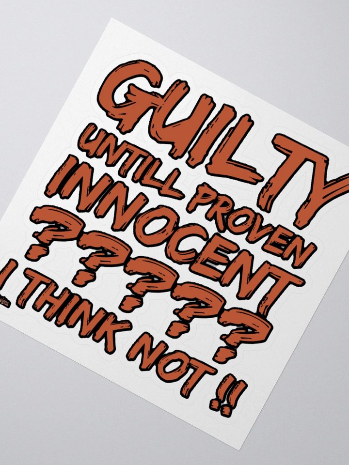 GUILTY UNTIL PROVEN INNOCENT?? I THINK NOT!! product image (4)