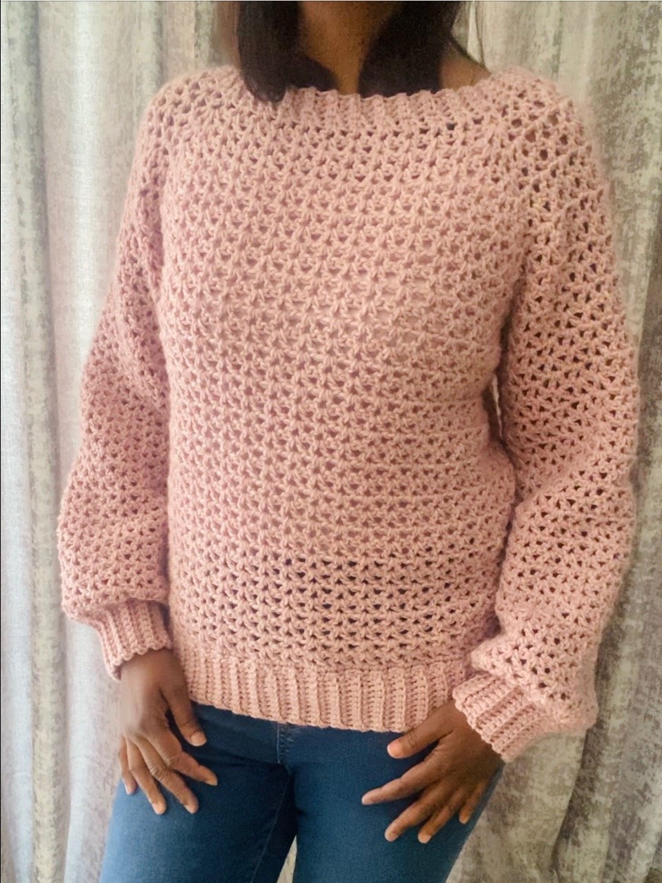 Crochet Raglan VStitch Sweater CHART ONLY product image (1)