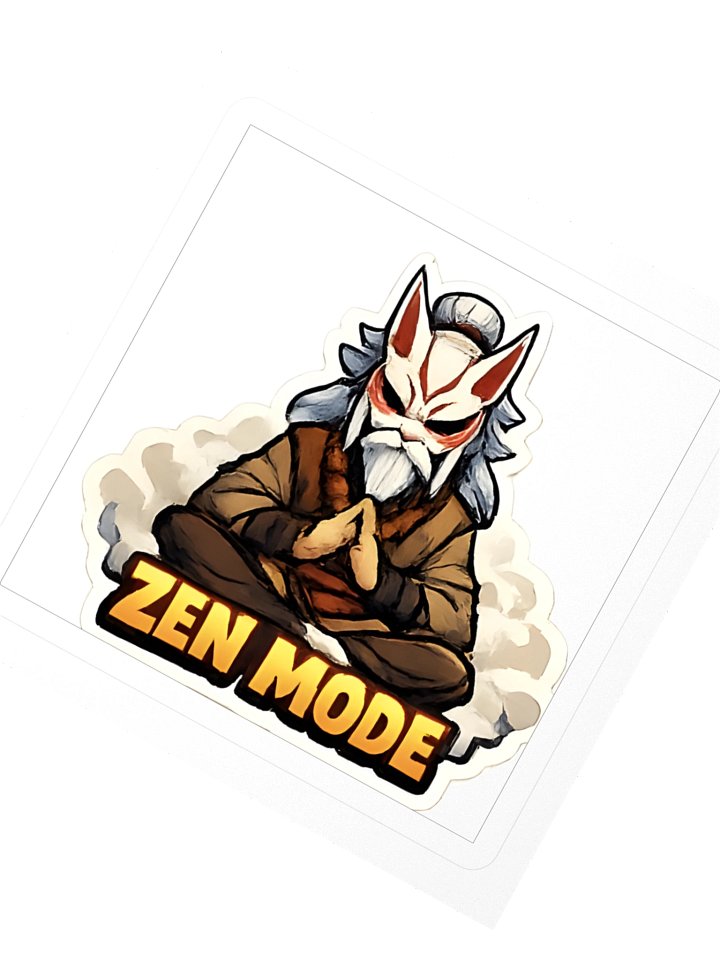 ZEN MODE Fox Meditating Sticker product image (5)