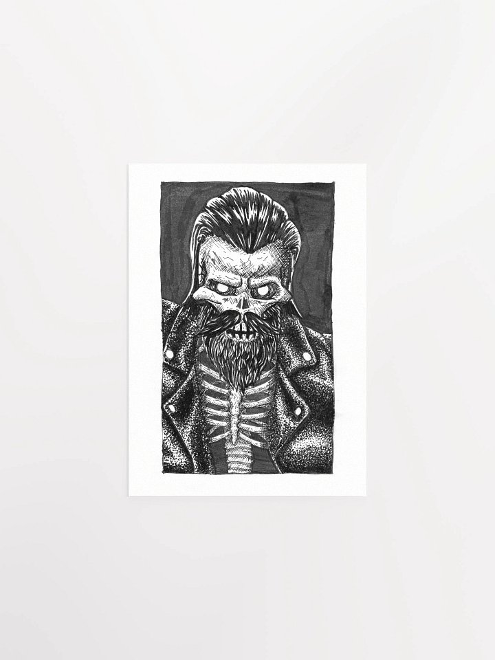 Skeleton Biker Print product image (1)