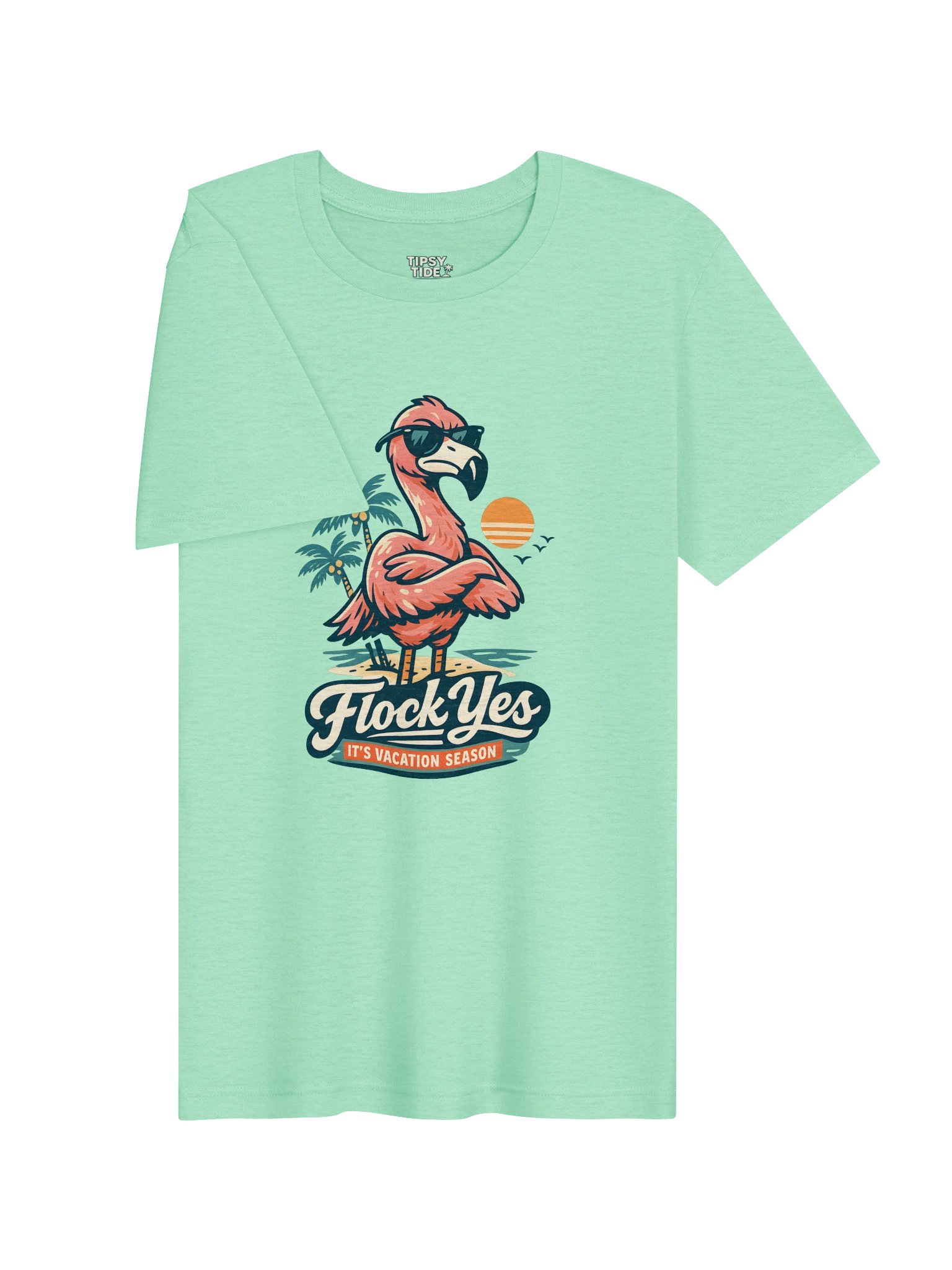 Flock Yes Vacation Flamingo Tee product image (5)