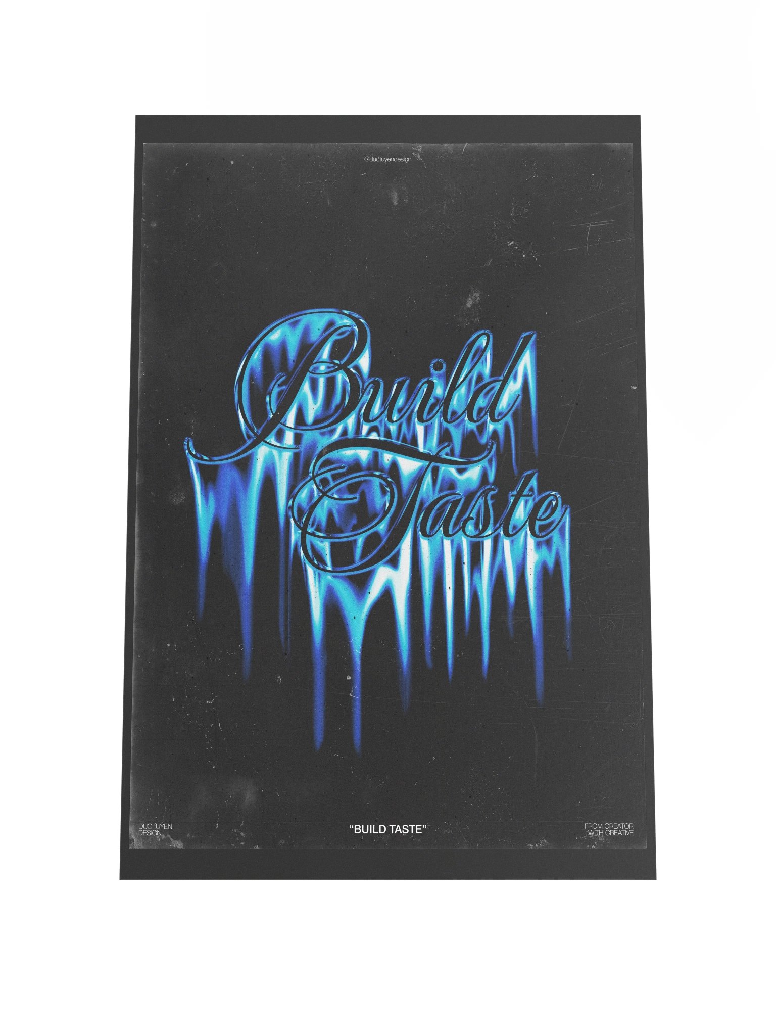"BUILD TASTE" Typography Print Poster (Unframe) product image (3)