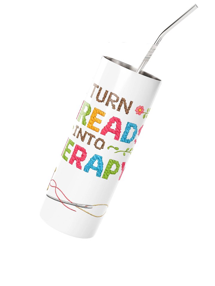 I turn Stitches into Therapy Stainless Steel Tumbler product image (2)