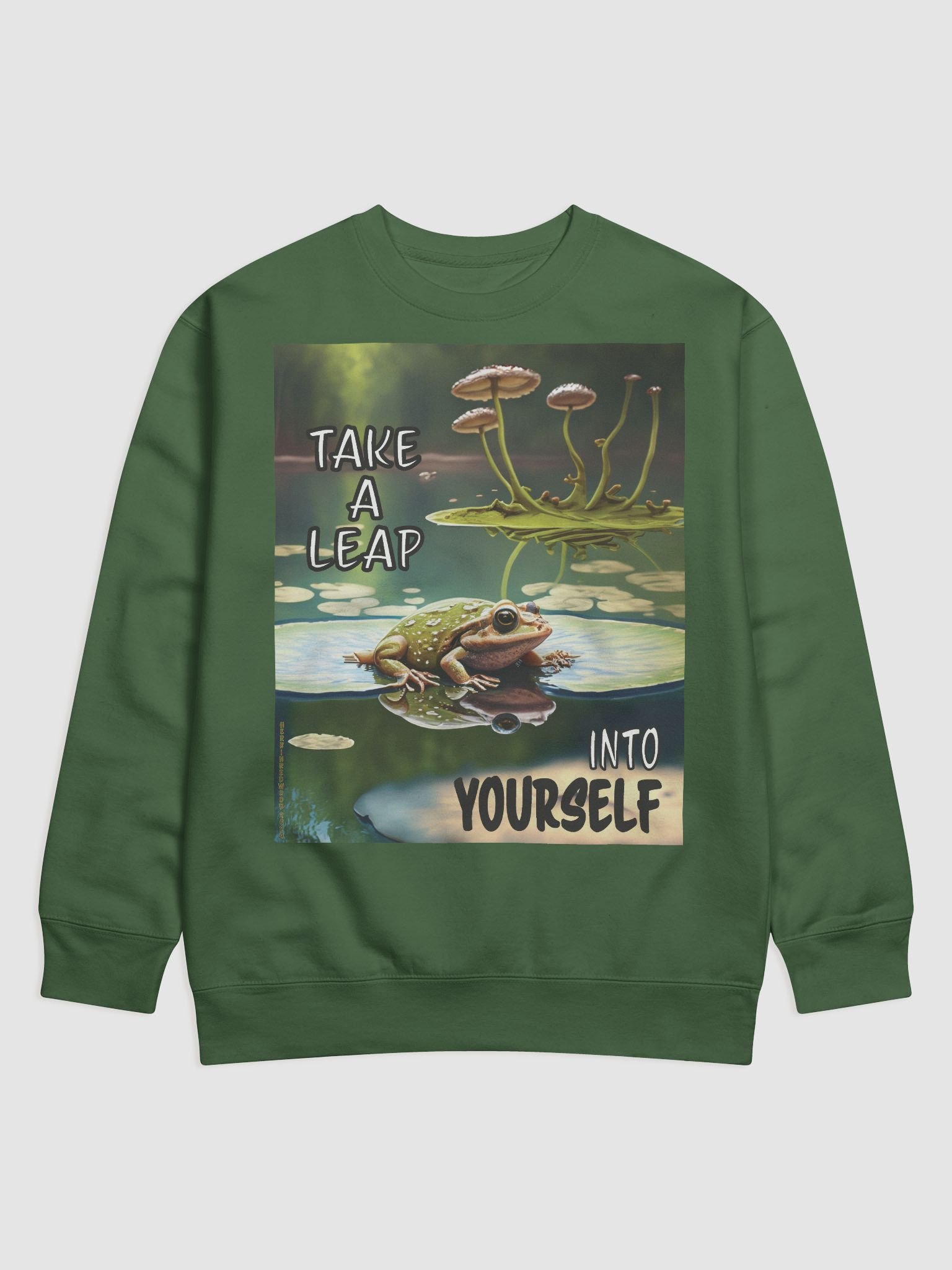 Leap into Yourself Frog Motivational Sweatshirt product image (1)